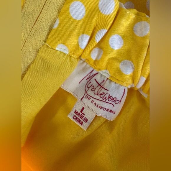 BNWOT Retro Polkadot Skirt - Yellow and White - L - Picture 6 of 6